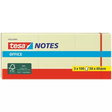 TESA Office Notes 40x50mm 576530000 gelb 3x100 Blatt