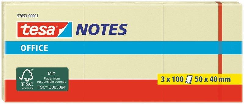 Tesa TESA Office Notes 40x50mm 576530000 gelb 3x100 Blatt  