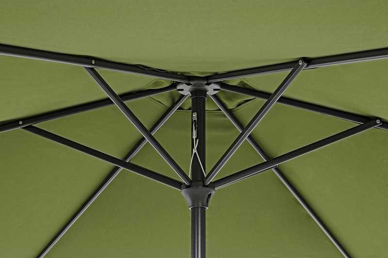 mutoni Parasol Kalif avec charnière 270 vert olive  