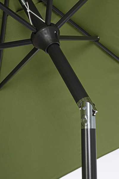 mutoni Parasol Kalif avec charnière 270 vert olive  