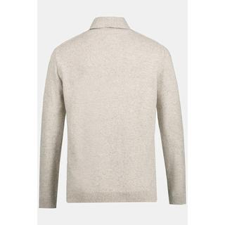 JP1880  Pullover, Zopfmuster, Rollkragen 