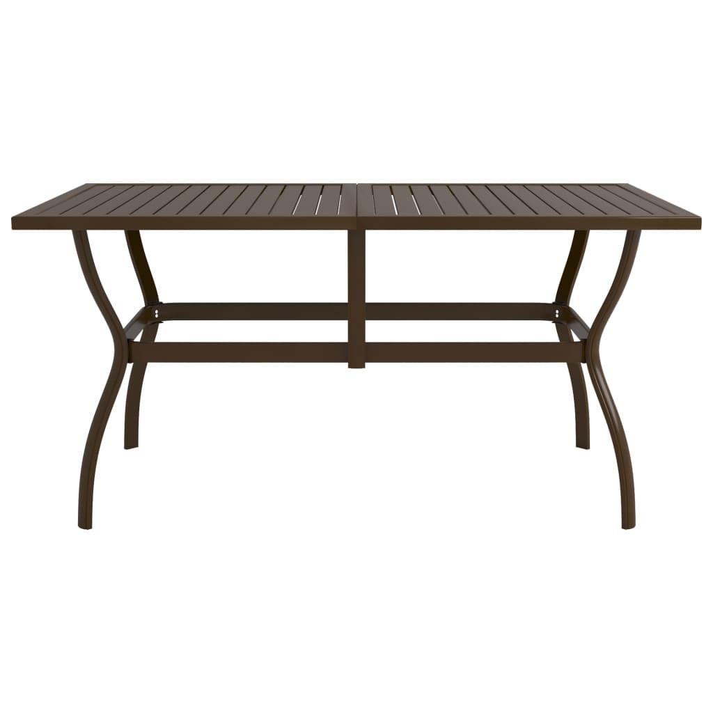 VidaXL Table de jardin acier  