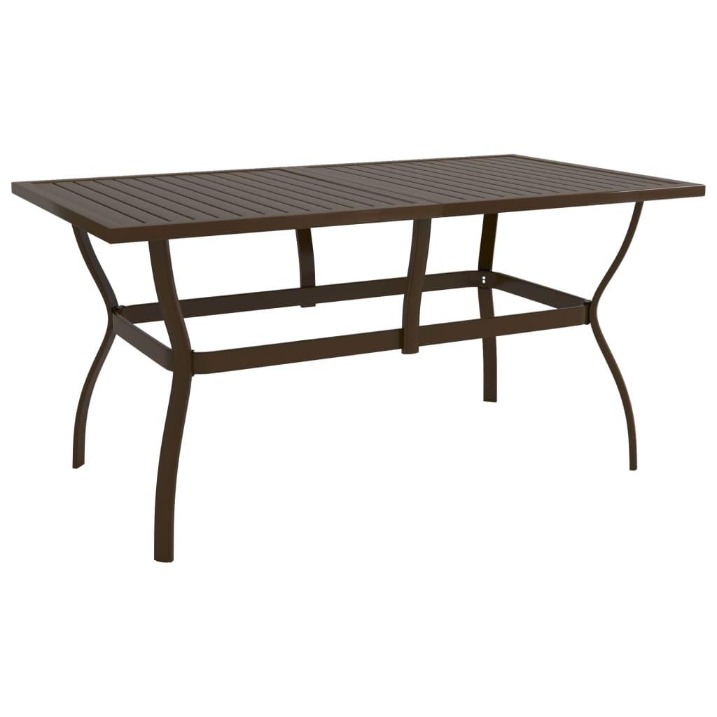 VidaXL Table de jardin acier  