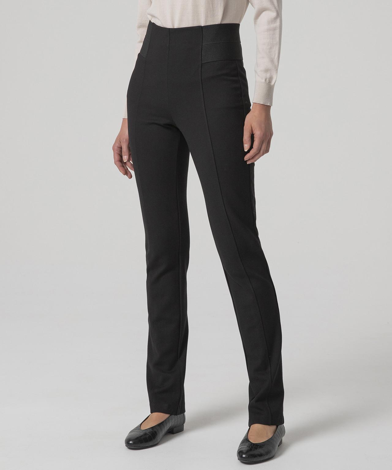 Image of Hose Aus Bequemem Milano-strick. Damen Schwarz 38
