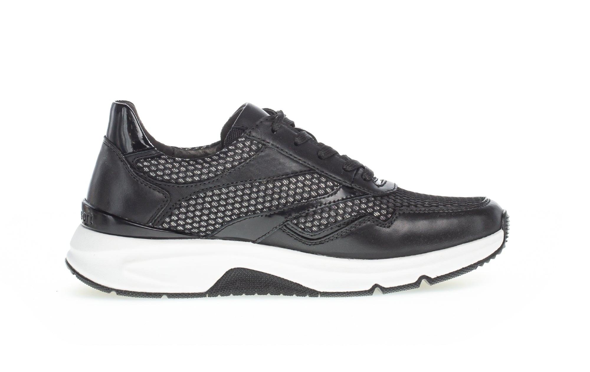 Image of - Leder Wandersneaker Damen Schwarz 41