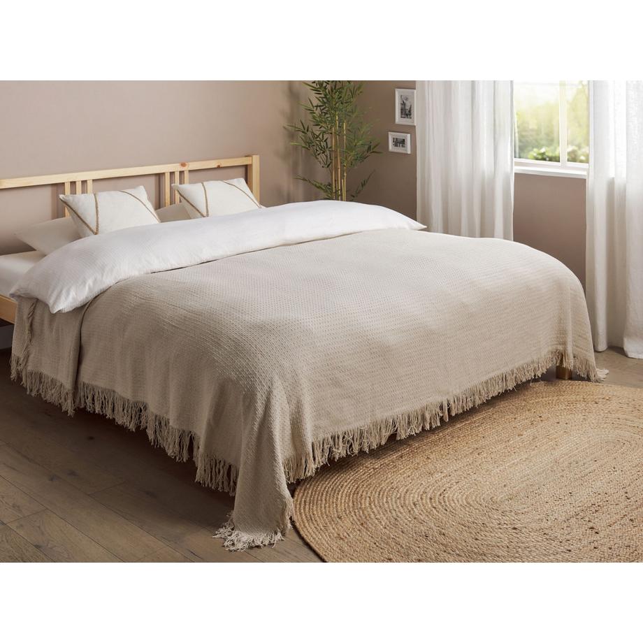 Beliani YERBENT Couvre-lit en Coton  