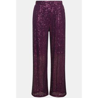 Ulla Popken  Pantalon à sequins. Taille élastique et jambe large 