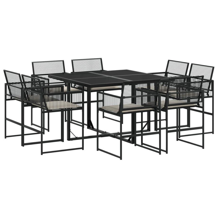set da pranzo da giardino Polirattan
