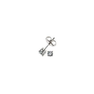 Solitär Ohrstecker 4-Griff-Fassung Weissgold 750 Brillanten 0.10ct. 3mm