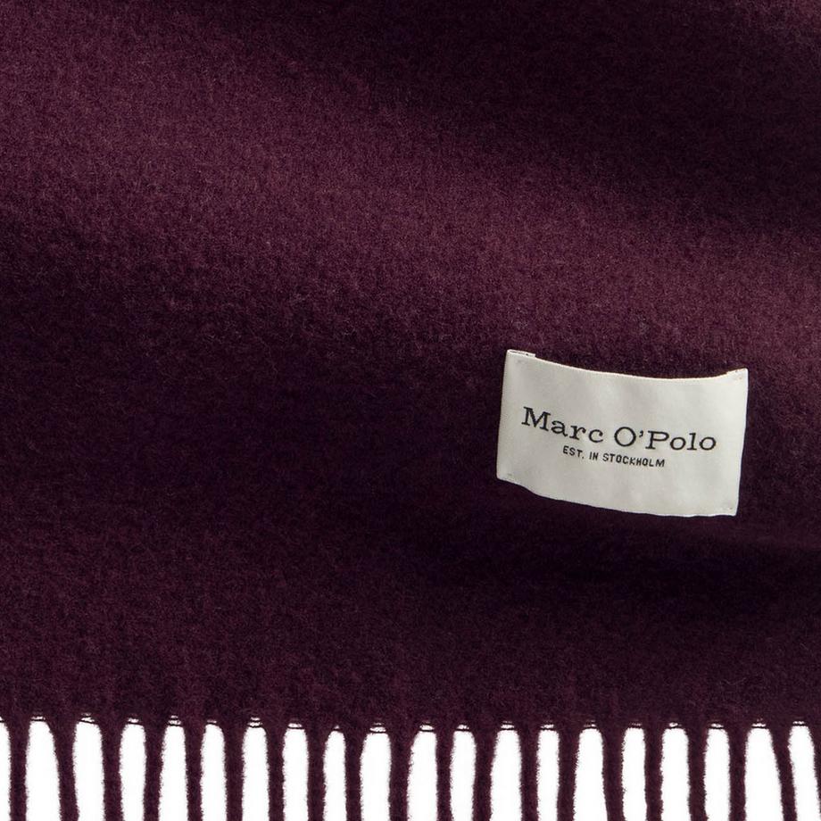 Marc O'Polo Gewebter Wollschal mit langen Fransen  