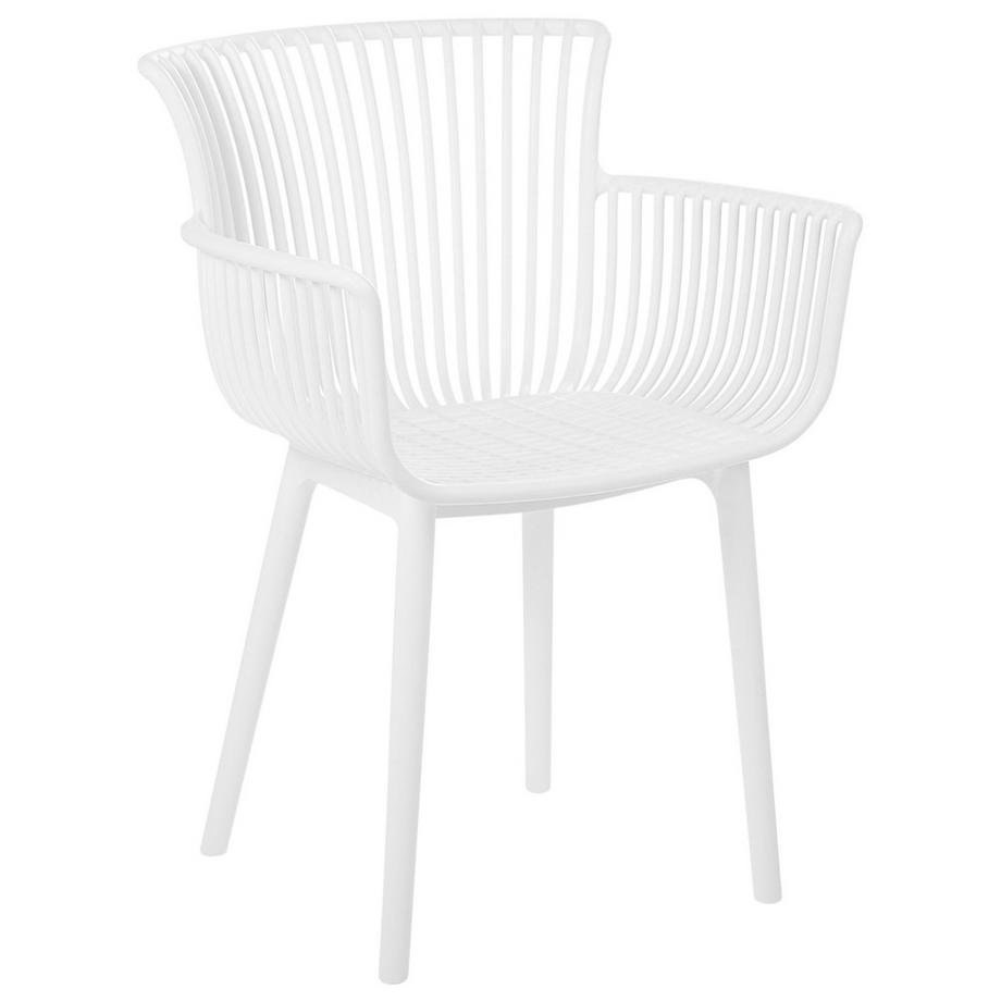 Beliani Lot de 4 chaises de jardin en Polypropylène Rétro PESARO  