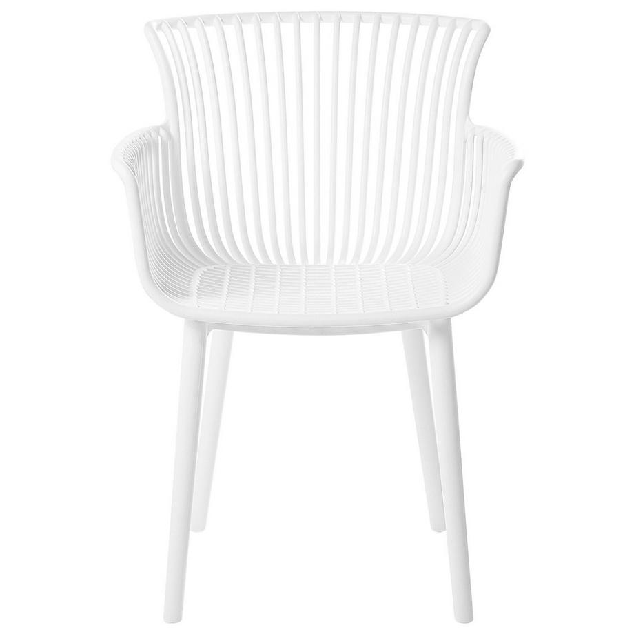 Beliani Lot de 4 chaises de jardin en Polypropylène Rétro PESARO  