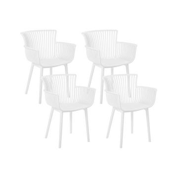 Lot de 4 chaises de jardin en Polypropylène Rétro PESARO