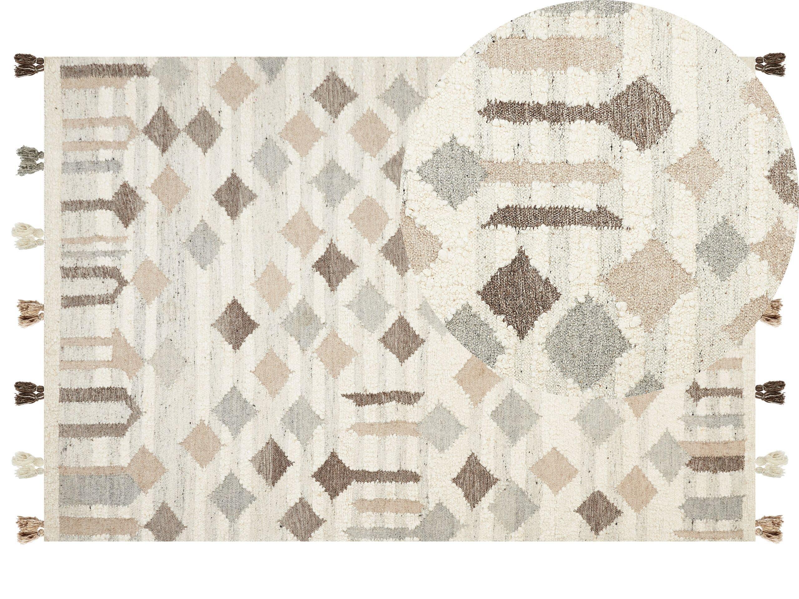 Beliani Tapis en Laine Boho KAGHTSRASHEN  