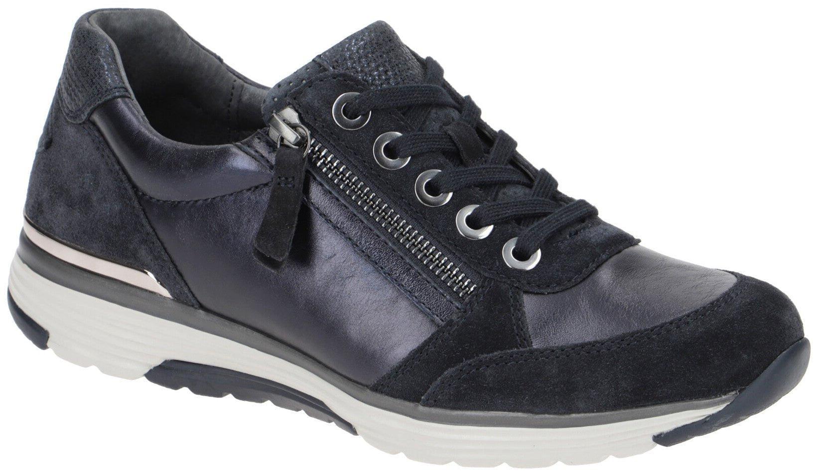 Image of 76.973.36 - Leder Wandersneaker Damen Blau 42