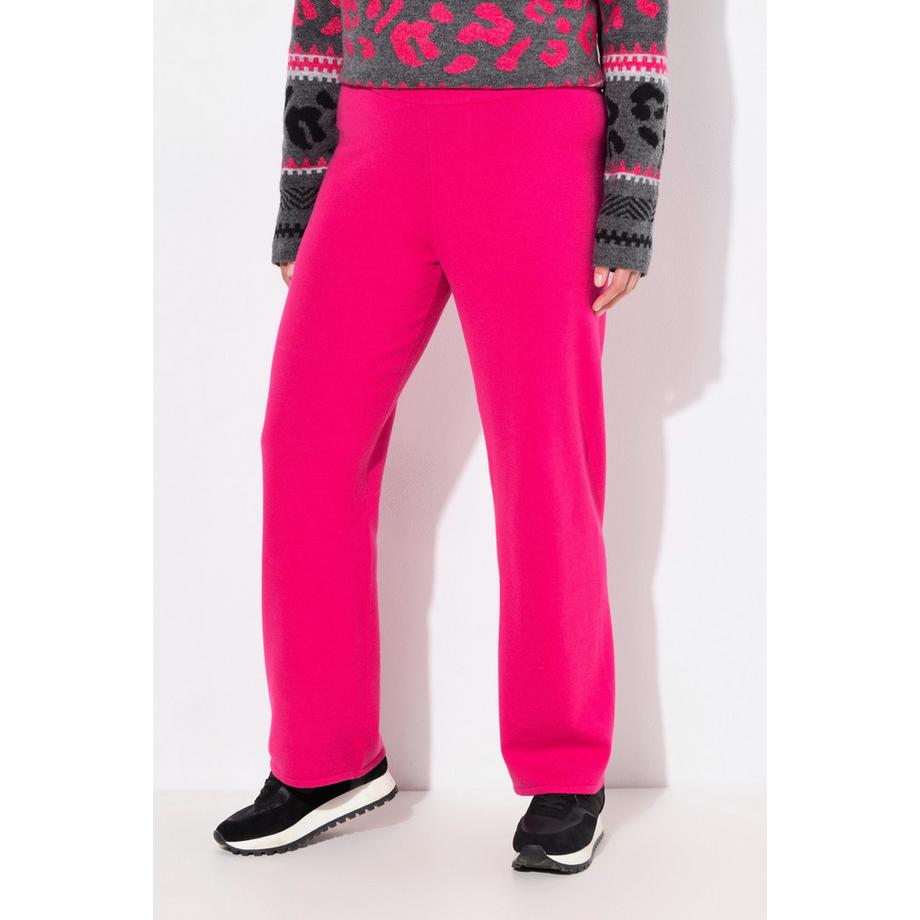 Ulla Popken Pantalon Tricot Jambe Large Taille Élastique  