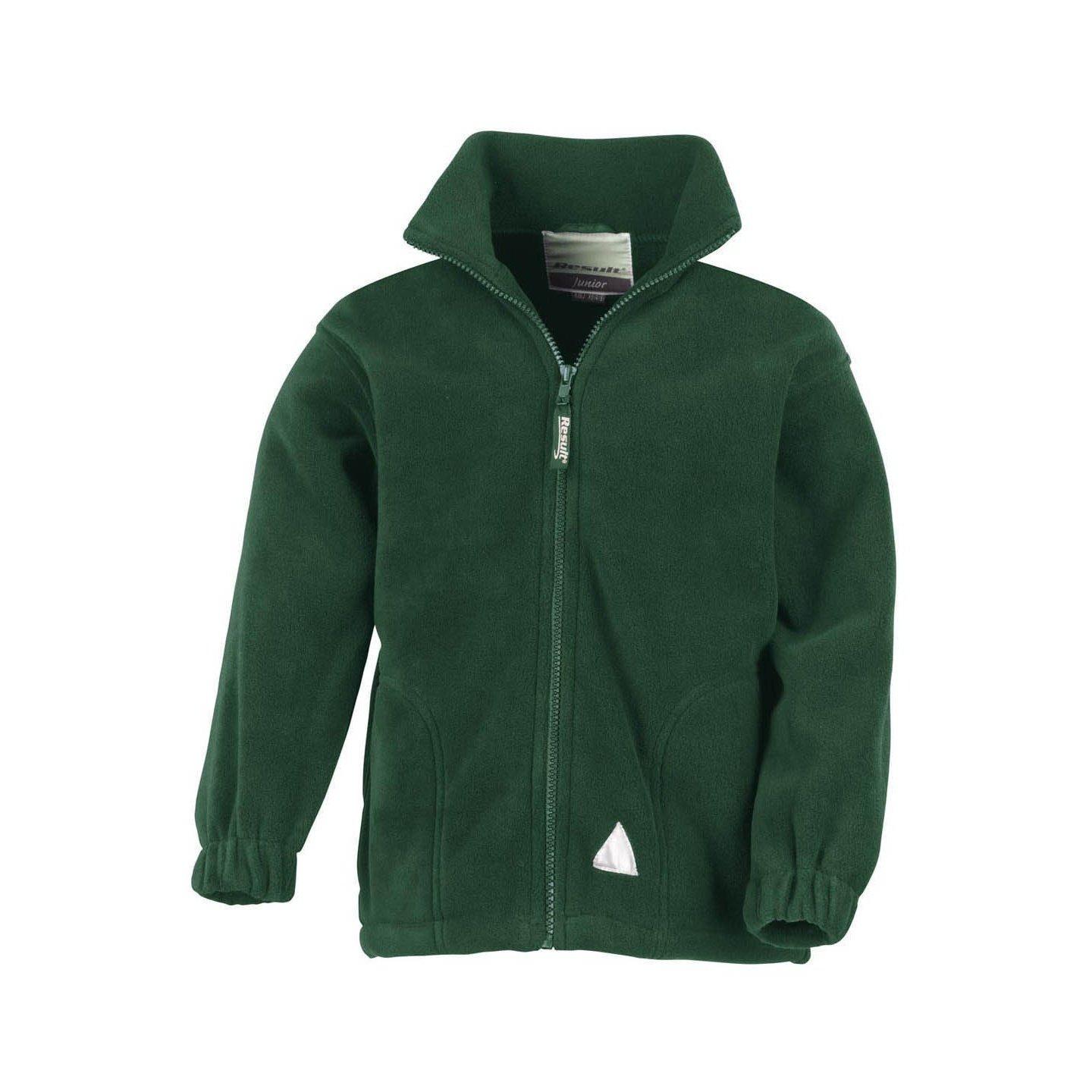 Image of Active Fleecejacke Mit Reißverschluss Unisex Waldgrün 3-4A