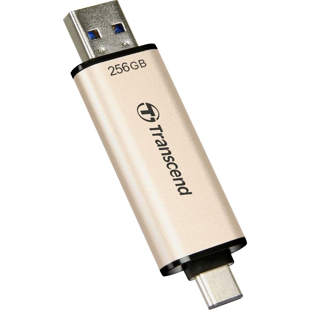 Transcend  JetFlash 930C USB-Stick 256 GB Gold  USB 3.2 Gen 1, USB-C® 