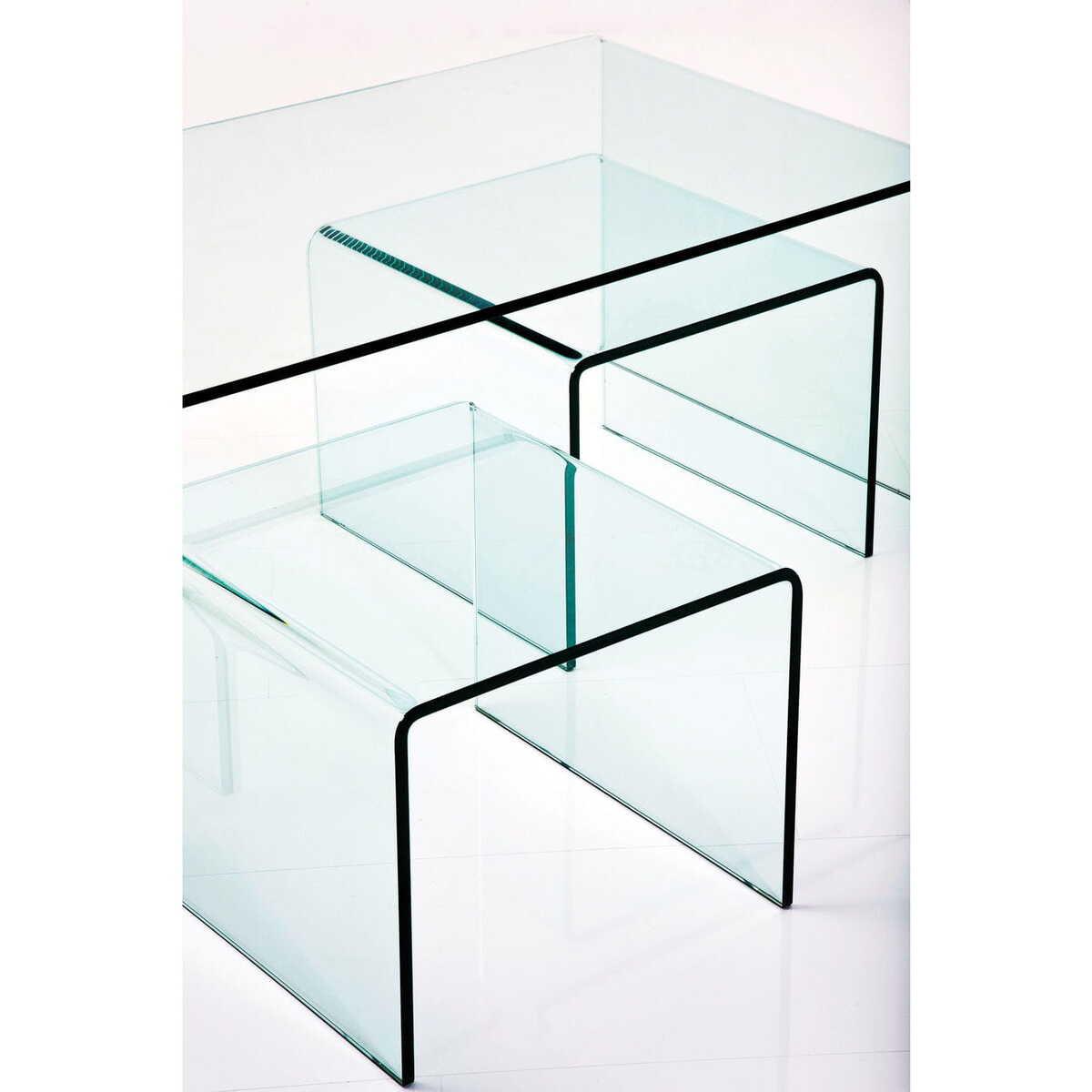 KARE Design Tavolino Clear Club (3/set)  