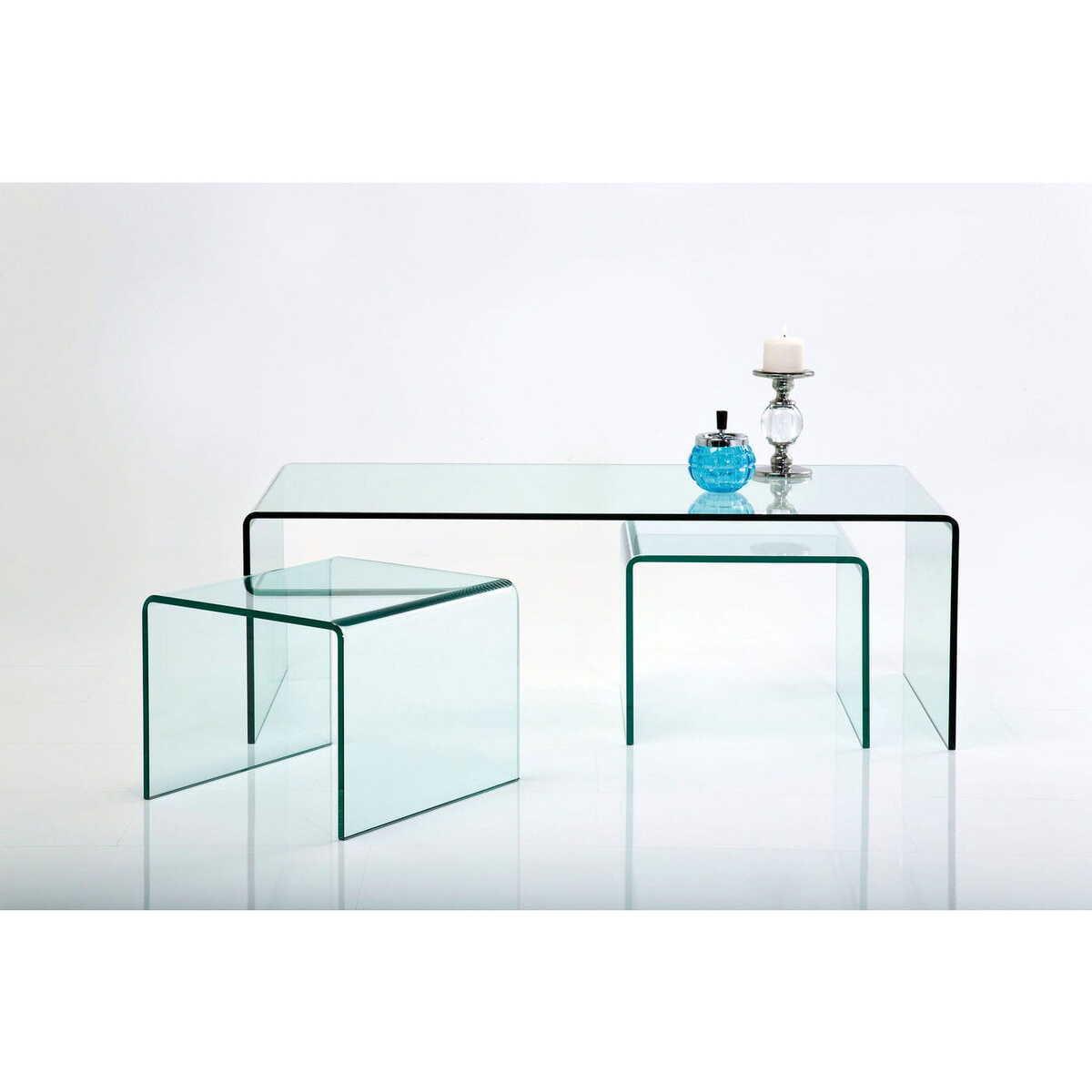 KARE Design Tavolino Clear Club (3/set)  