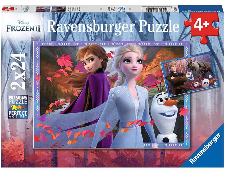Image of puzzel Disney Frozen 2 - 2x 24 stukjes Blau