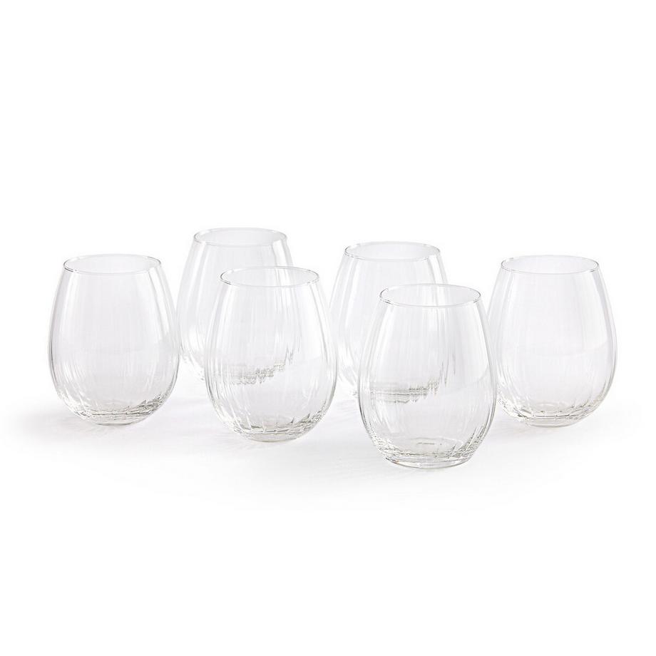 La Redoute Intérieurs  Set mit 6 Wassergläsern aus Plisseeglas 