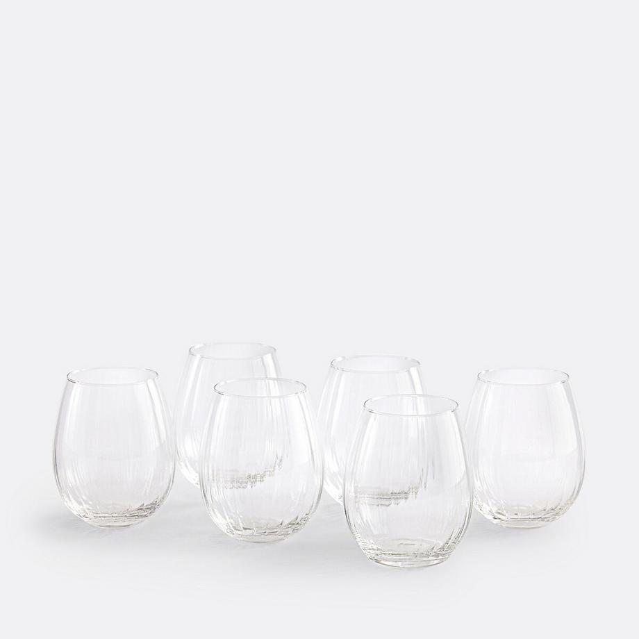 La Redoute Intérieurs  Set mit 6 Wassergläsern aus Plisseeglas 