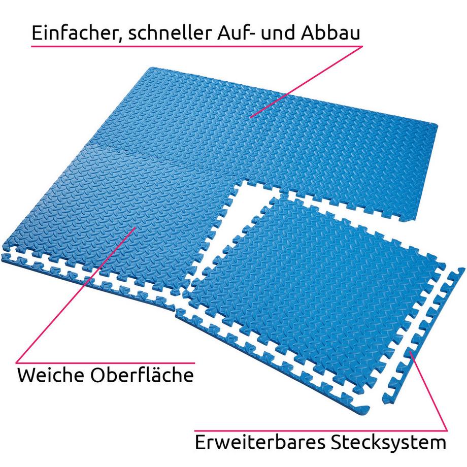 Tectake  Ensemble de 24 dalles carrées  souples et antidérapantes 