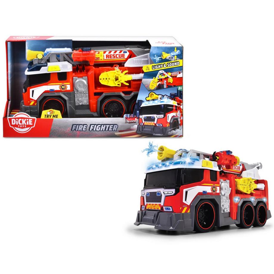 Dickie  Feuerwehrauto mit Wasserspritze Licht & Sound 