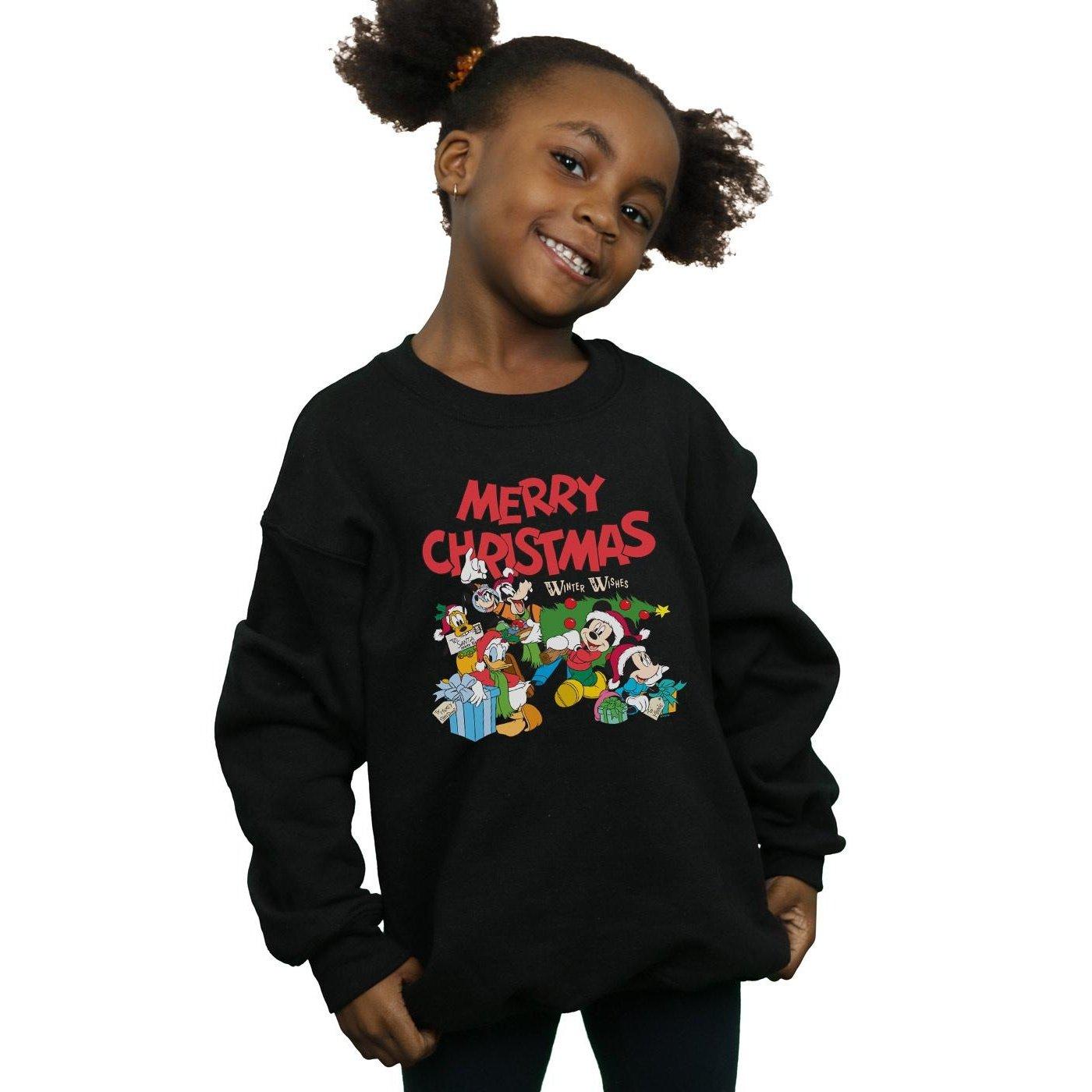 Disney  Mickey Mouse And FriendsWinter Wishes Sweatshirt 