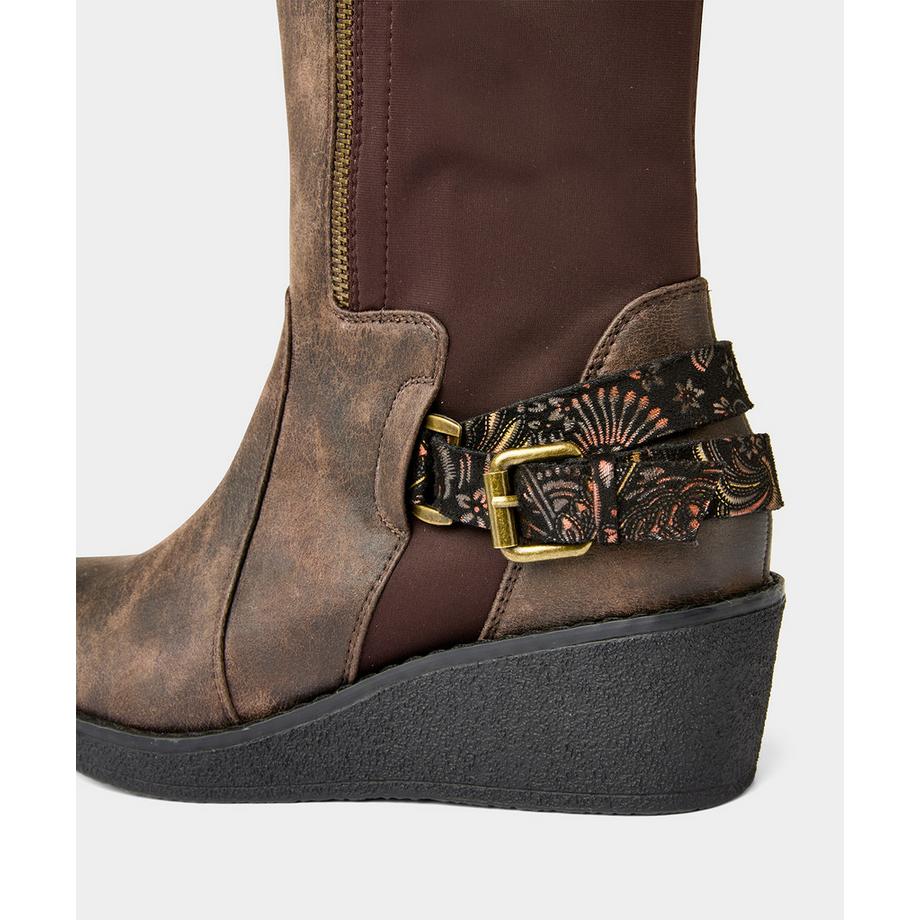 Joe Browns  Keilabsatz-Stiefeletten in herbstlichem Braun 