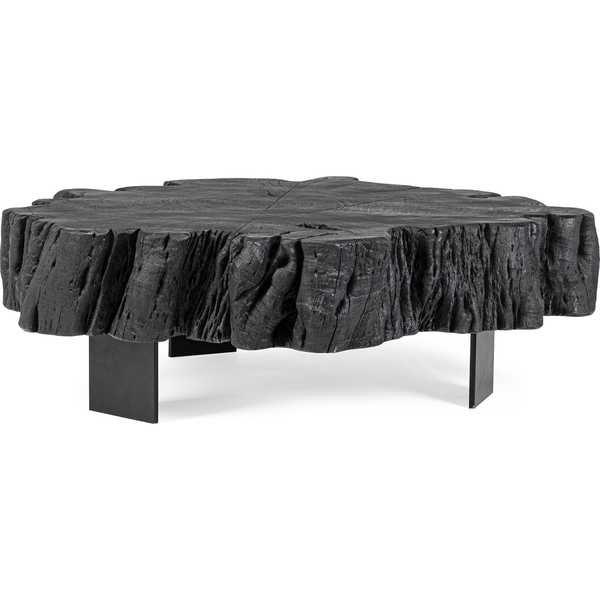 mutoni Table d'appoint Keval Noir 90x90  