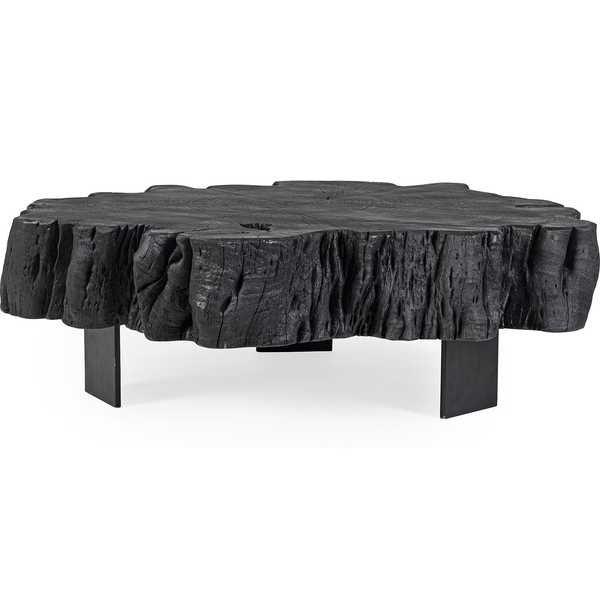 mutoni Table d'appoint Keval Noir 90x90  