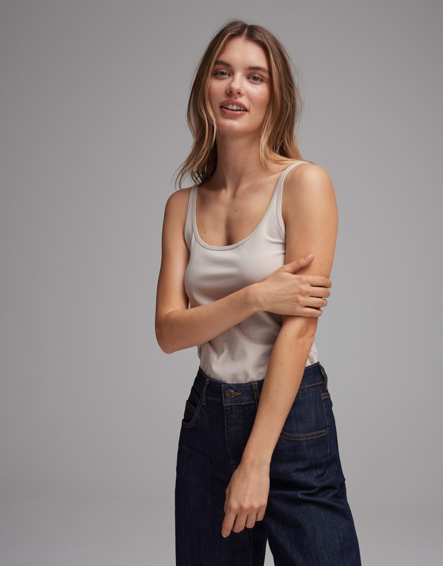 Image of Trägertop Ina Figurbetont Damen Beige 44