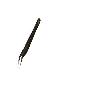 Wimpern Pinzette gebogen, schwarz