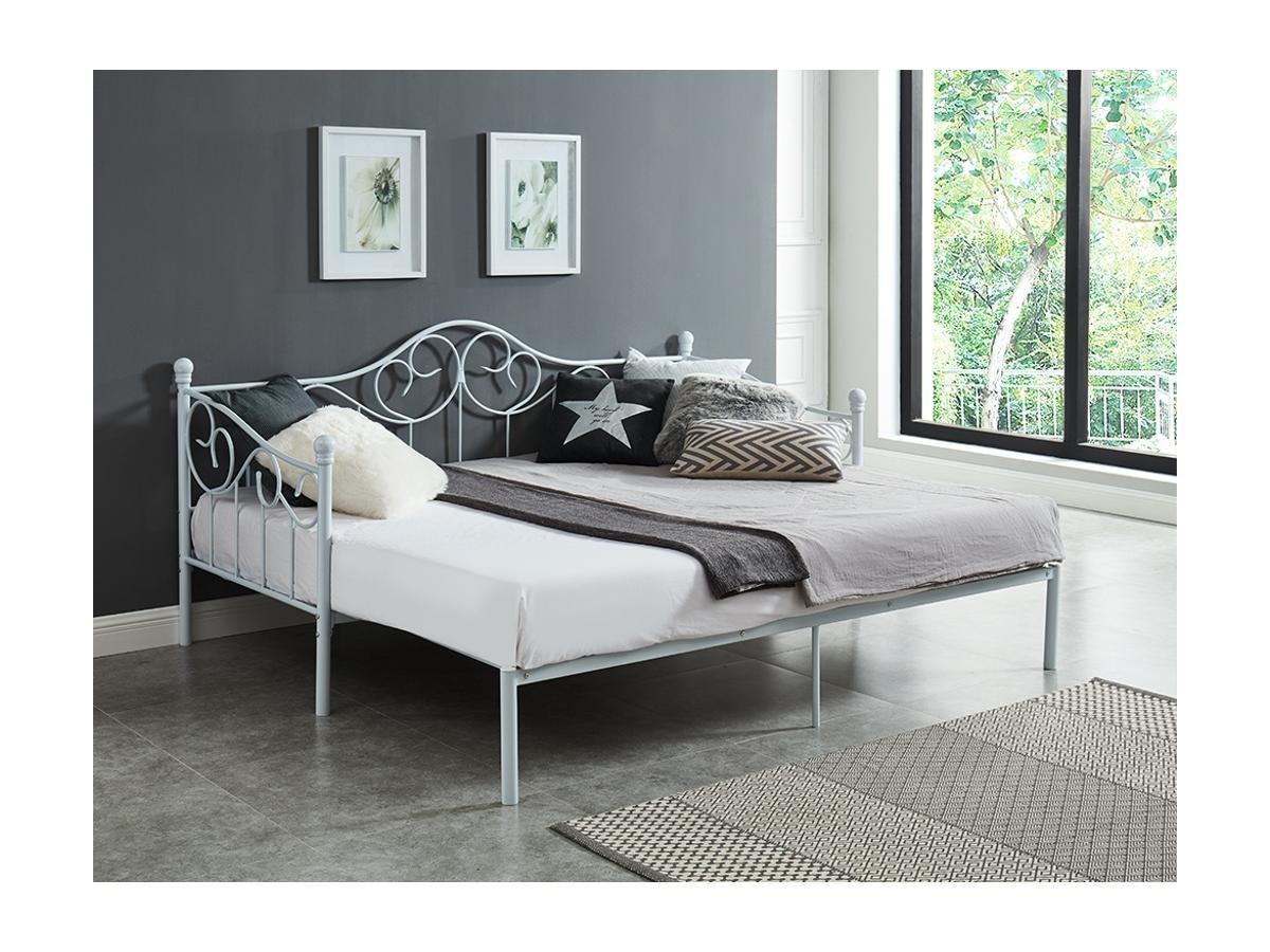 Vente-unique Letto divano con letto estraibile in Metallo BiancoSEBILLE  