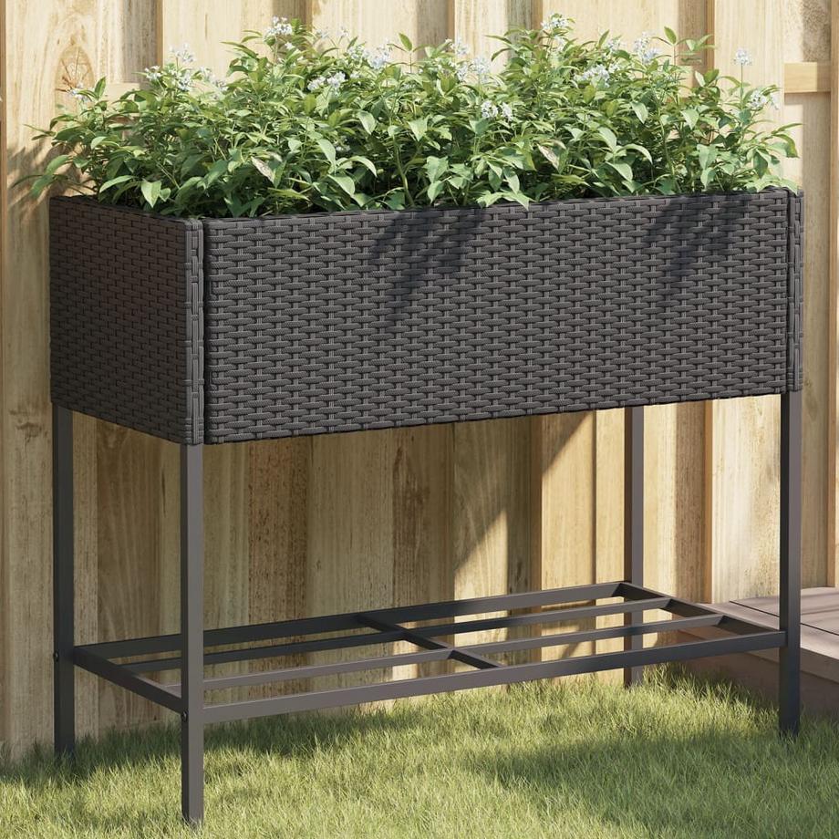 VidaXL Jardinière rotin synthétique  