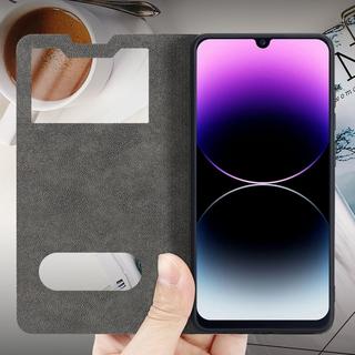 Cadorabo  Housse compatible avec Samsung Galaxy M31 - Coque de protection avec fermeture magnétique, fonction de support et 2 fenêtres de visualisation 