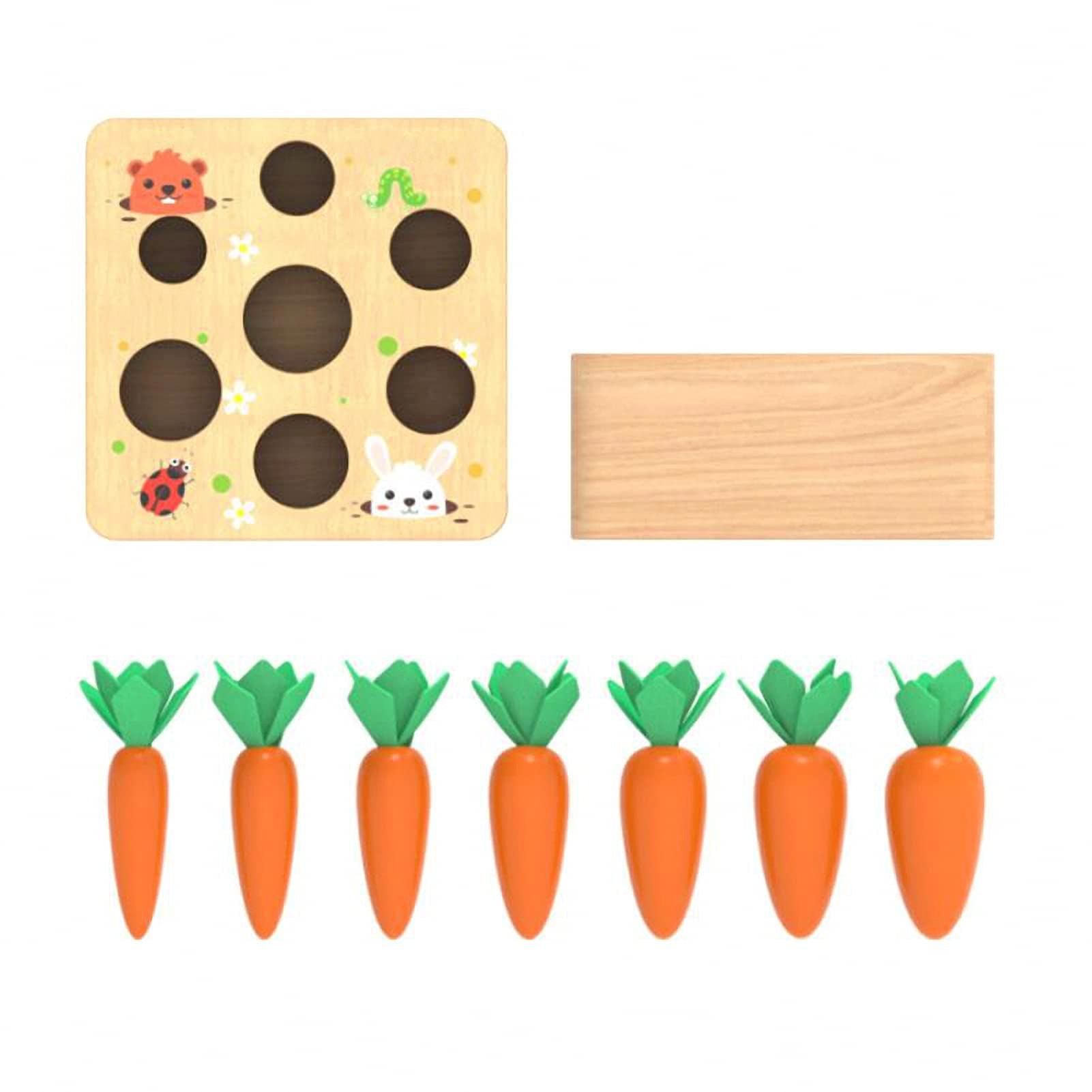 Activity-board  Jeu de tri en bois puzzle carotte récolte | 