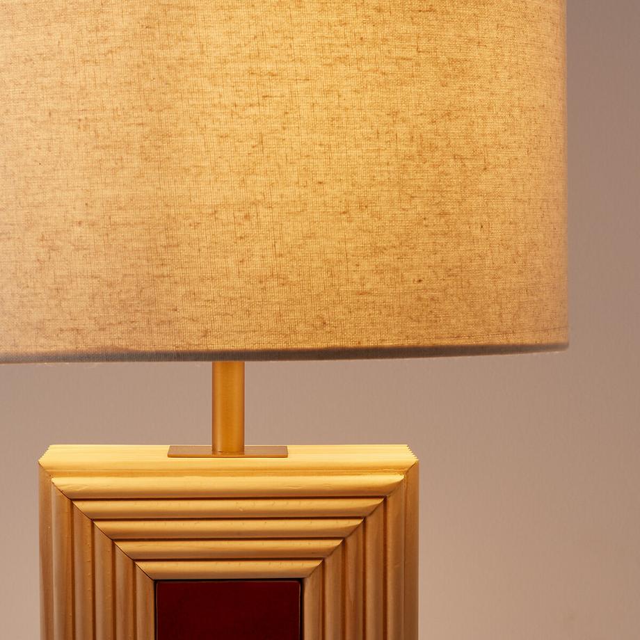 La Redoute Intérieurs Lampe à poser en rotin et céramique  