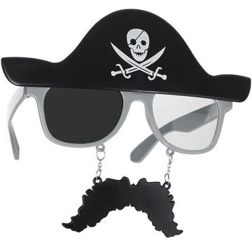 Lunettes fantaisie de pirate avec moustache
