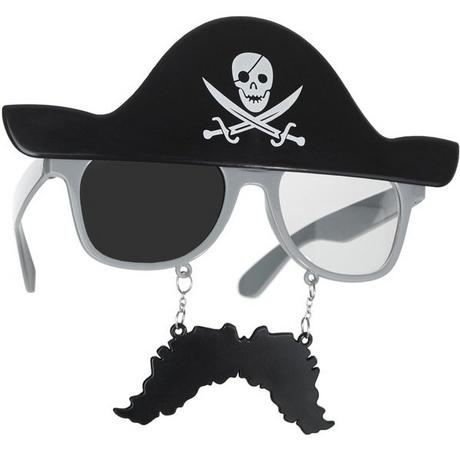 Tectake  Lunettes fantaisie de pirate avec moustache 