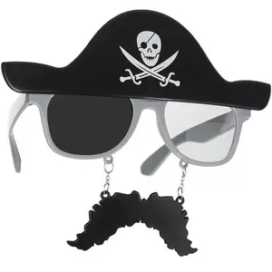 Spassbrille Pirat mit Schnurrbart