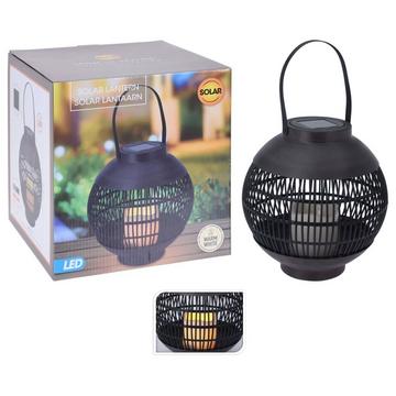 Lampe solaire rotin