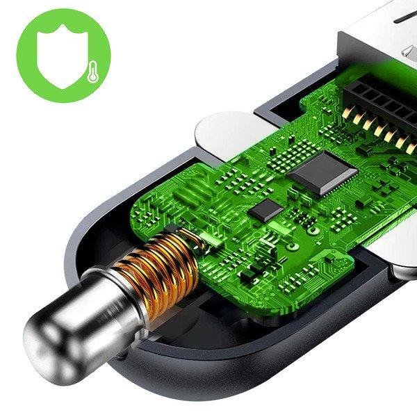 belkin  Chargeur Auto 2x USB + Câble USB-C 