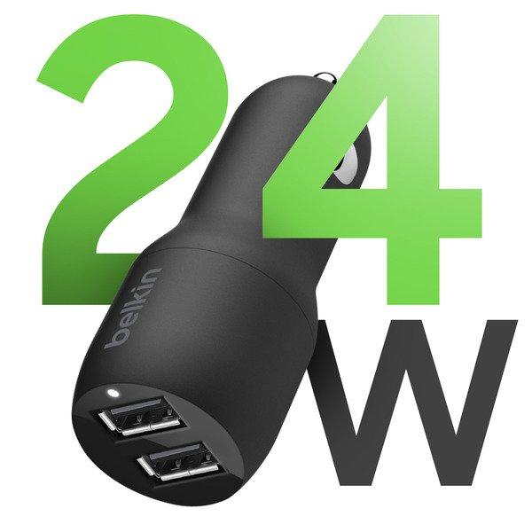 belkin  Autoladegerät 2x USB + USB-C Kabel 