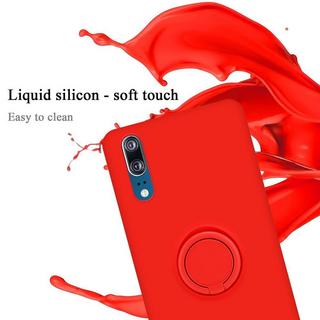 Cadorabo  Housse compatible avec Huawei P20 - Coque de protection en silicone TPU flexible avec anneau 