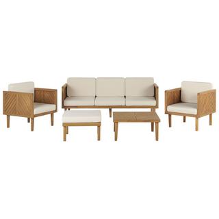 Beliani Lounge Set mit Tisch aus Akazienholz Modern BARATTI  