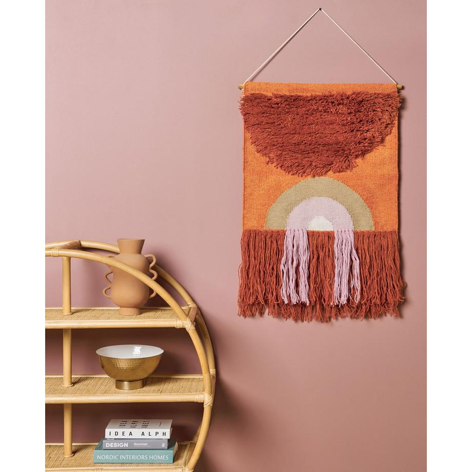 Beliani Regal mit 3 Ebenen aus Rattan Boho TUVALU II  