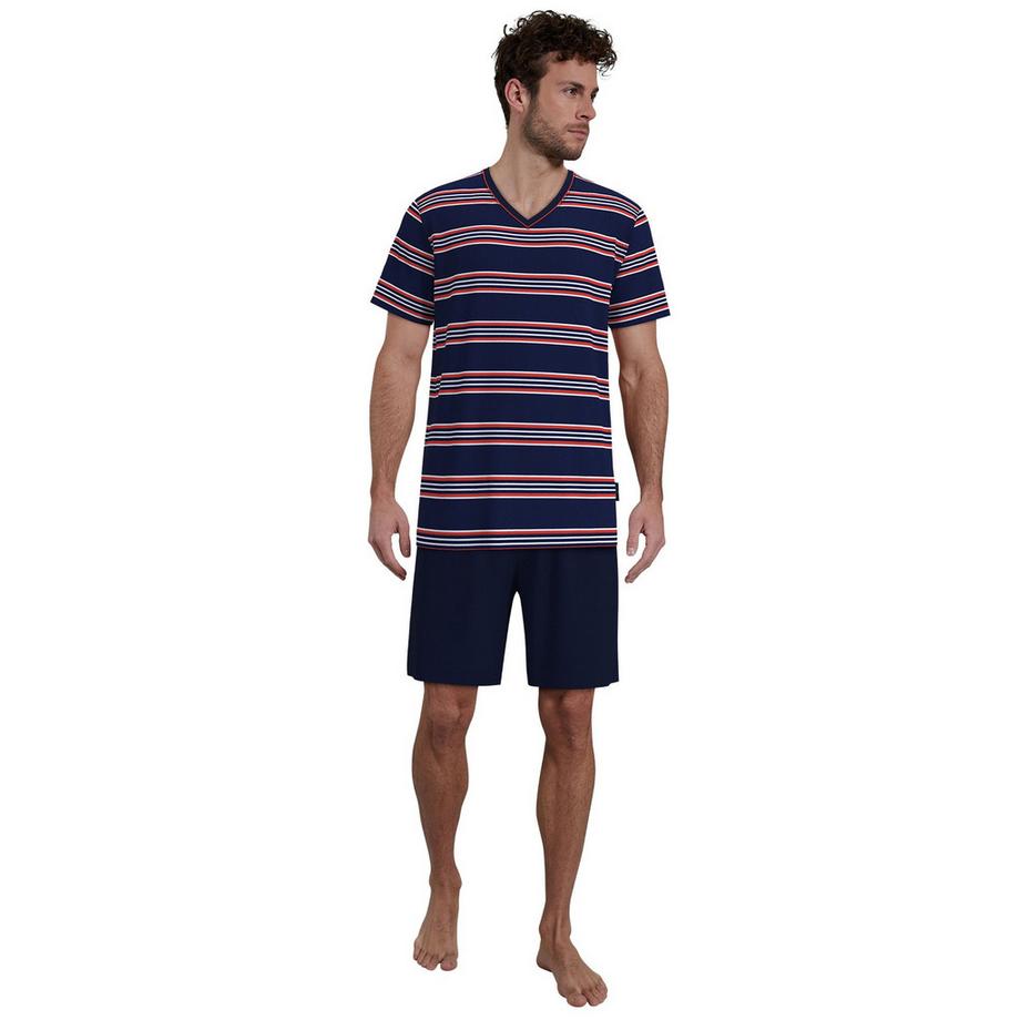 Götzburg Pigiama Shorty collo a V top a righe  